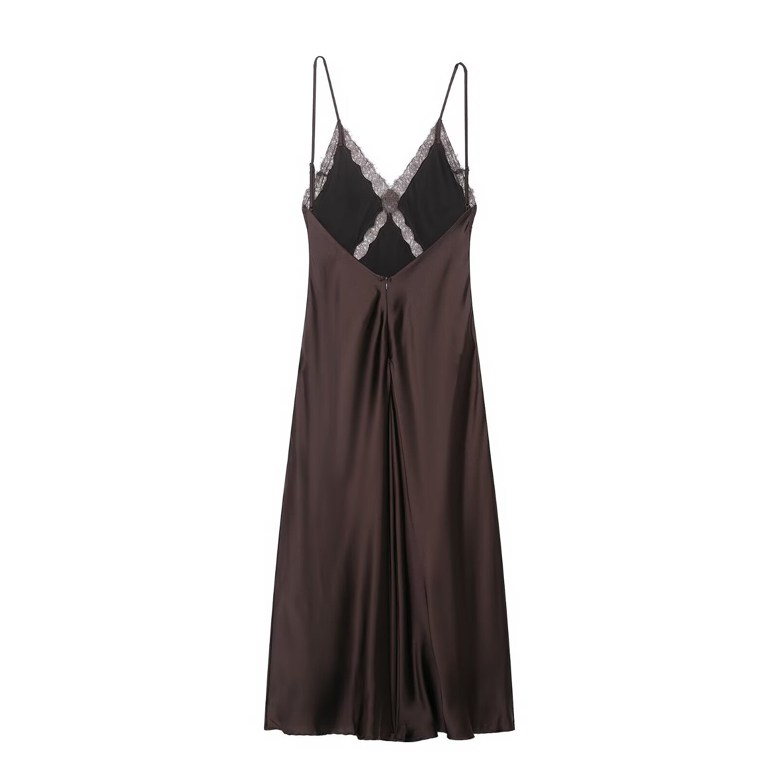 Women’s lace satin midi suspender beach dress