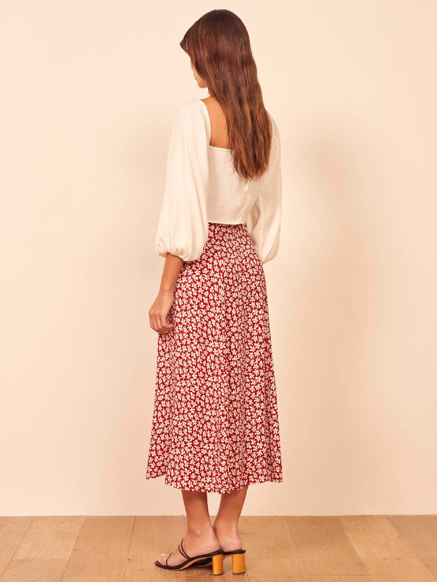 petite bohemian split leg skirt