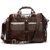Genuine Leather Office Briefcase Bag with Suitcase Sleeve