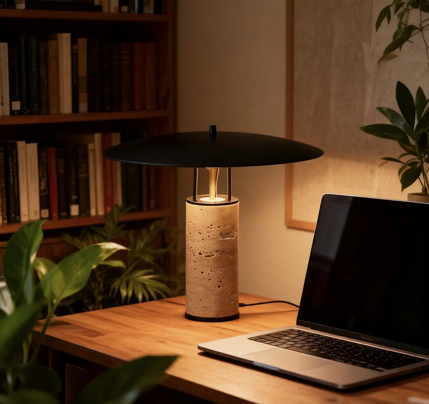 Nordic postmodern travertine table lamp