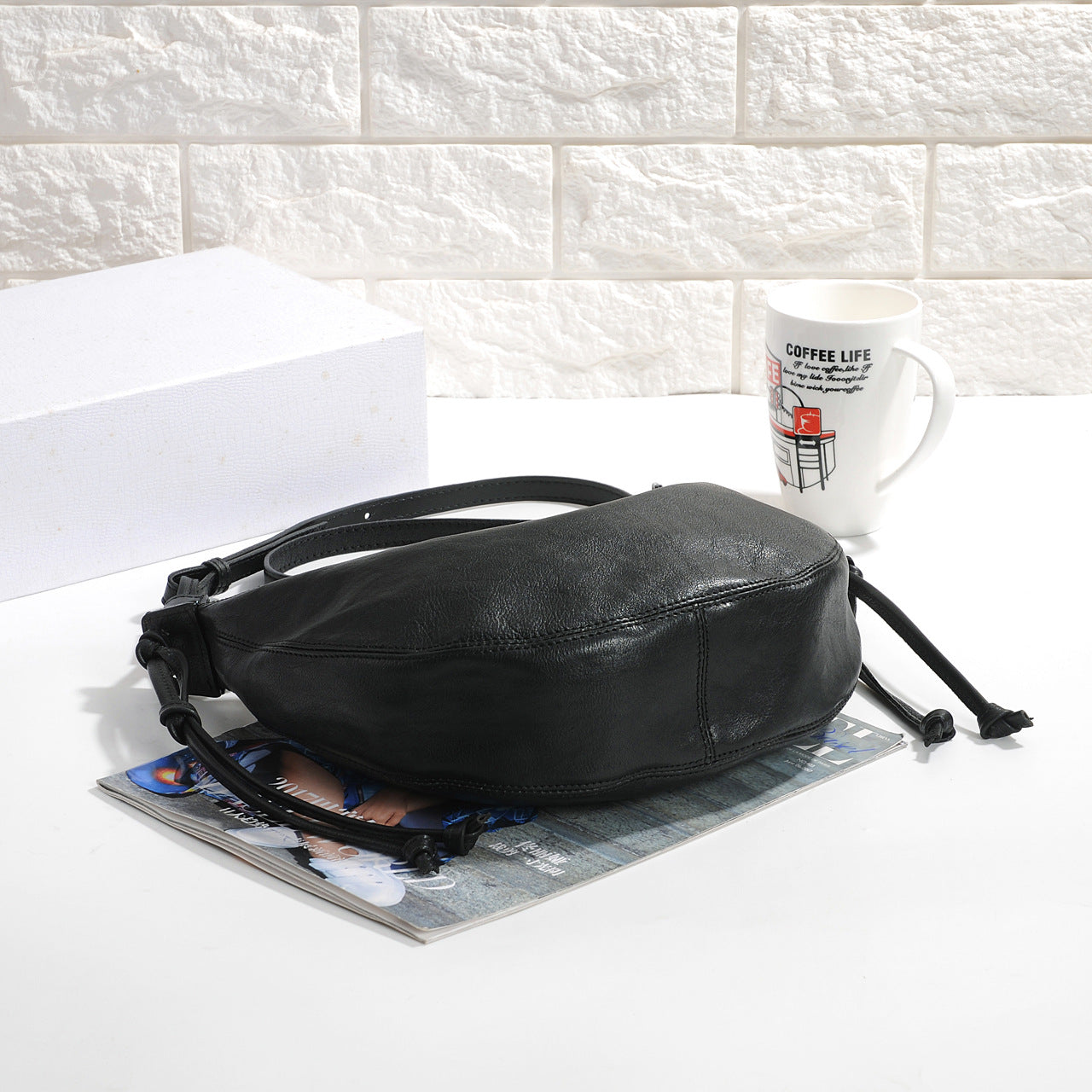 Women Soft Leather Dumpling Crossbody Bag