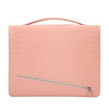 Leather Tablet Organizer for 13-Inch iPad with Crocodile Pattern