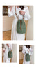 Straw Beach Bucket Bag for Women with Leather Strap