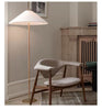Danish Wabi-Sabi Rattan Floor Lamp Retro Hat Style Standing Light