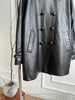 Women’s Leather Double-Breasted Oversized Jacket