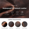 Large leather desk mat with wireless charging
