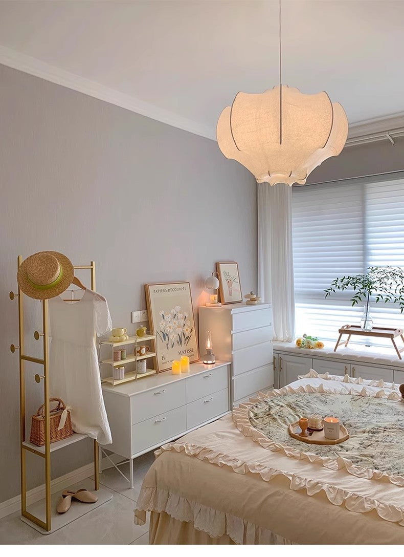 Japanese Wabi-Sabi Silk Chandelier Pendant Light