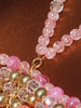 Pink Crystal Body Chain Bralette with Beaded Tassel Drapes