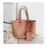 Women Genuine Leather Large Office Tote Bag With Zipper