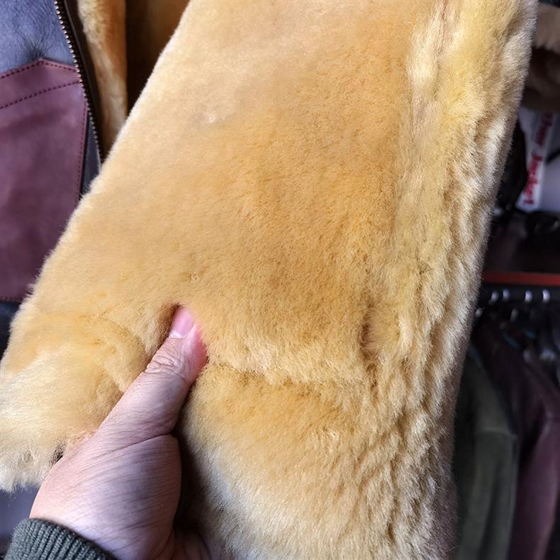 Men Shearling Vest with hide Pockets Merino Sheepskin