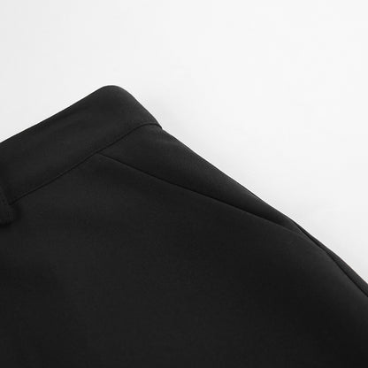 Fabric Midi Skirt with High Slit