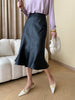 Leather Skirt High Waist Mermaid Hem