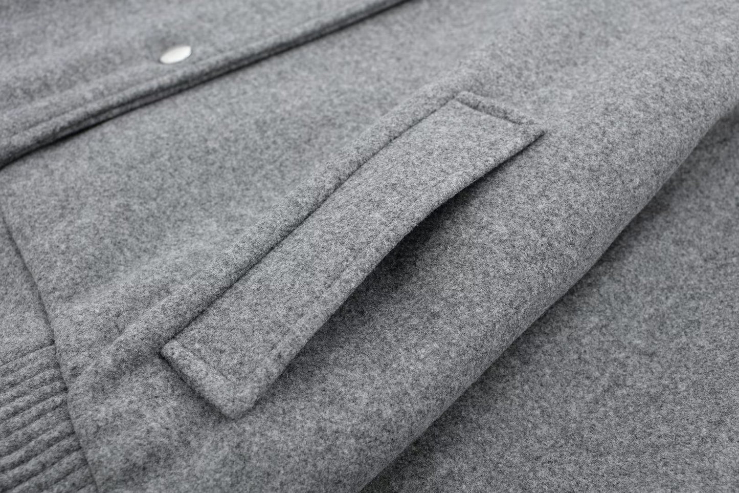 Women Loose Wool Bomber Pilot Jacket