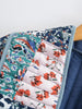 Women Patchwork Floral Print Woven Coat Quilted Polyester Jacket