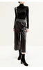 High Rise Leather Elephant Style Pants Straight Leg Midi Culotte