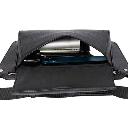 Men's Small Leather Chest Bag with Strap
