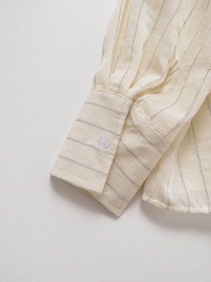 Oversized Striped Long Sleeve Shirt