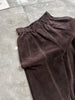 Women’s Suede Pants Wide-Leg Trousers