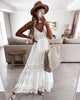 White Crochet Lace Maxi Summer Dress