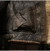 Men Shearling Bomber Leather Jacket With Wool Lining
