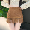 Fringe Mini Skirt Western Boho Rave Festival Style
