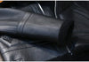 Men Real Sheepskin Shearling Fur Flight Bomber Jacket