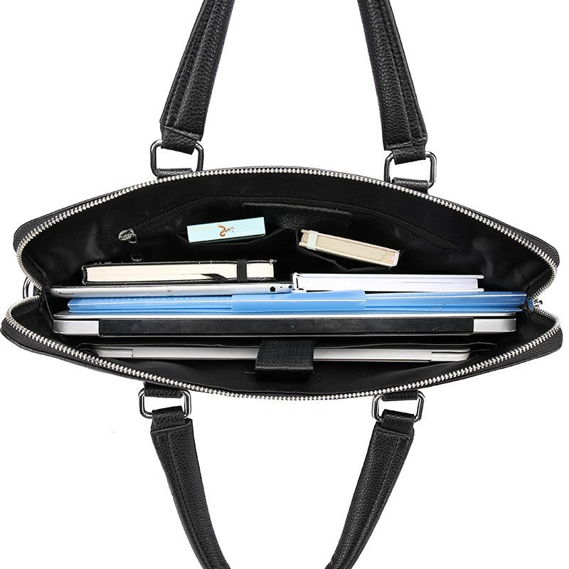 Genuine Leather Briefcase Bag Office Causal