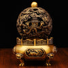 Incense Burner with Dragon Relief and Ornate Hollowed Lid