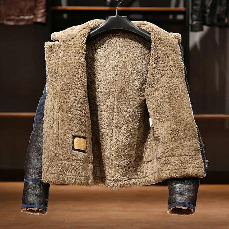 Men’s B3 Real Shearling Fur Leather Jacket