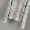 Hollow-Out Sequined 100% Cashmere Knit Sweater for Women