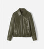 Women Leather Motorcycle Jacket Waxed Moto Jacket