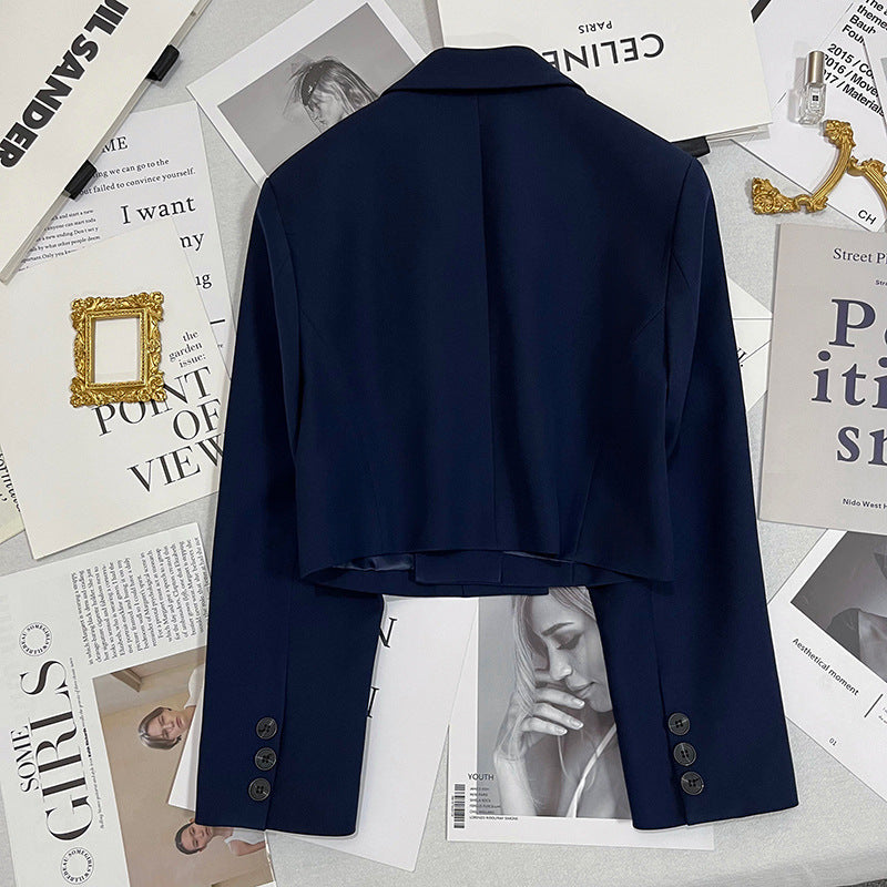 Short women blazer cropped suit jacket petite fit