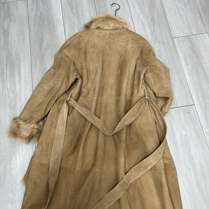 Women’s Cashmere Fur Mid-Length Trench Coat