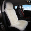 Long Hair Sheepskin Car Seat Cover with Plush Wool Backrest 9