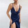 Pure cotton wrap midi slit dress 3 S
