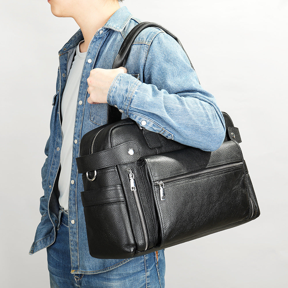 Leather Duffle Bag Large Capacity Travel Weekender