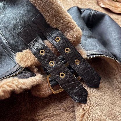 Men Real Shearling Jacket Winter Coat for Men