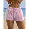 front buttons striped boxer shorts women