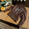 Men’s Distressed Cowhide Slim Fit Motorcycle Jacket