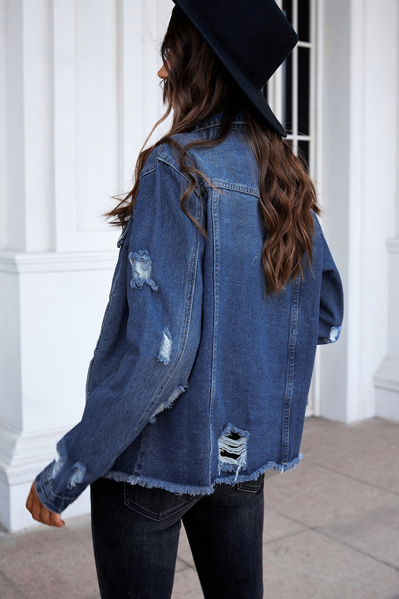 Lightweight denim jacket for ladies