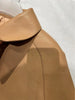 Women Genuine Cropped Leather Bomber Jacket
