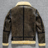 Retro Classic Shearling Leather Jacket Men’s