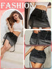 womens cargo denim jean mini skirt