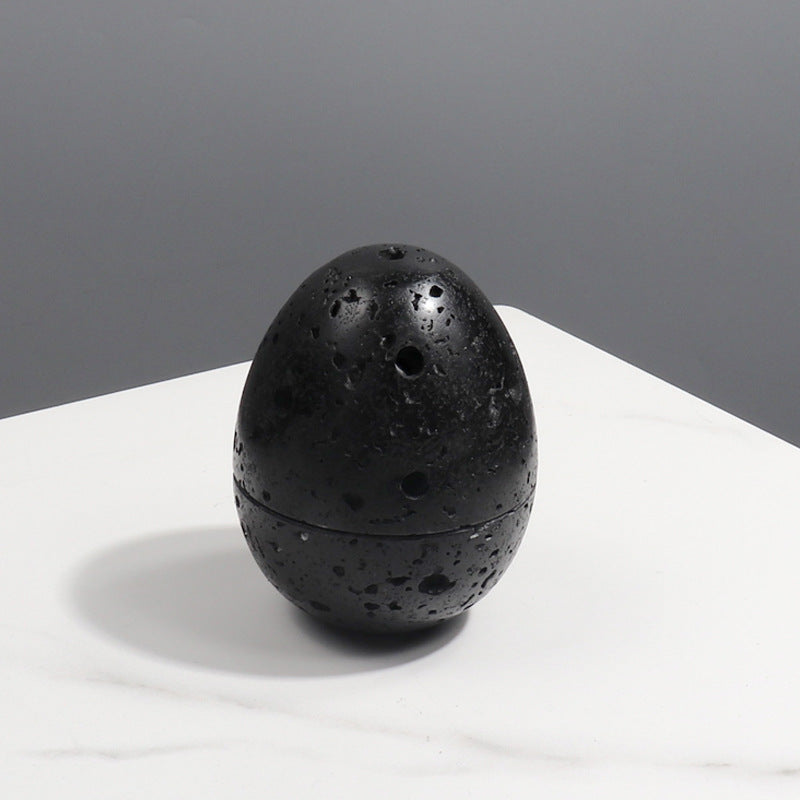 Natural Marble Incense Burner Egg Shape
