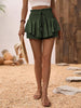 Ruffle Hem Smocked High Waist Skort for Women