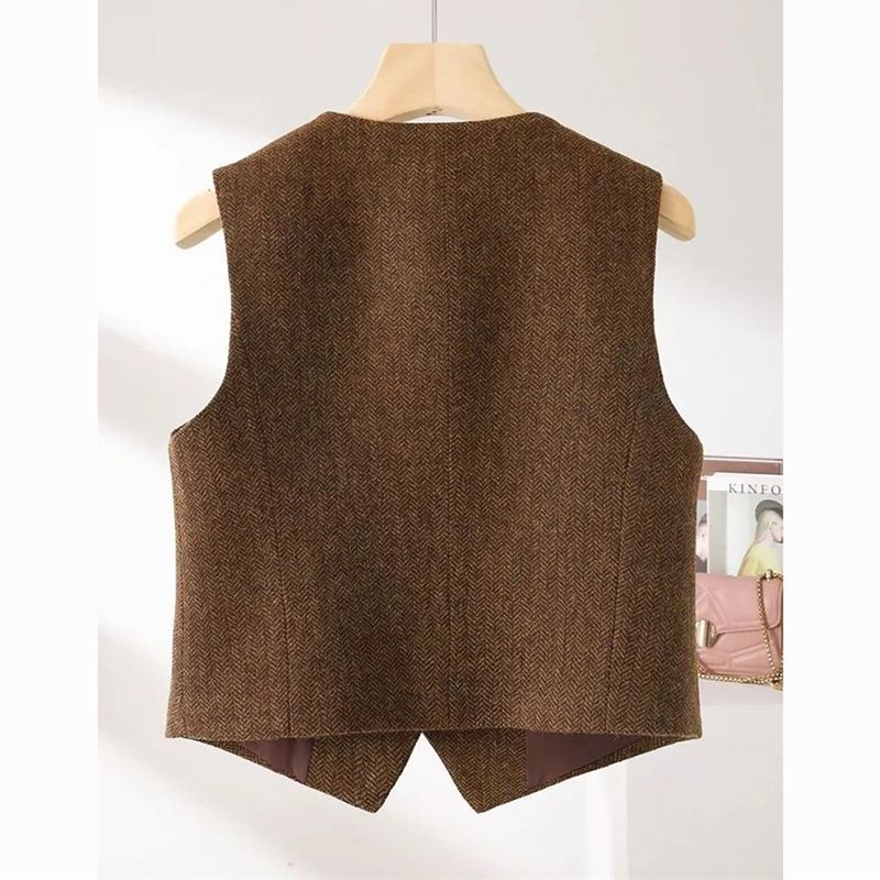 Single Breasted Vest Blazer Workwear