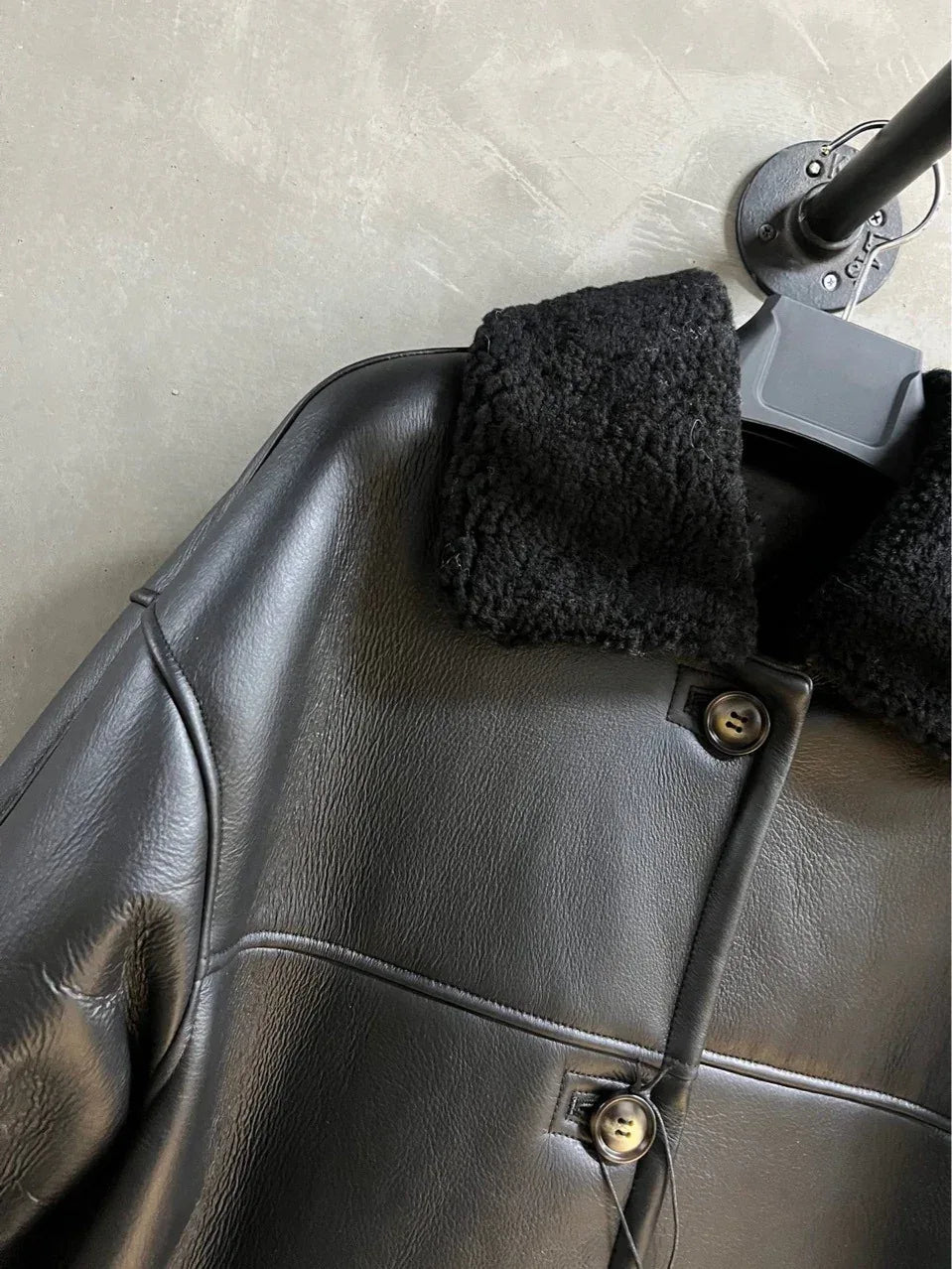 Women’s Mid-Length Genuine Shearling Leather Coat