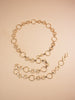Women’s Gold Hammered Ring Waist Chain Belt
