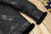 Shearling Jacket Leather Aviator Jacket for Men