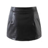 Above knee Causal PU Leather Short Skirts